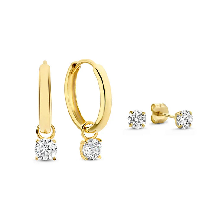 Boucles d'oreilles en pierre Larmes de Lune