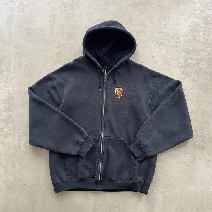 Hoodie Zippé Vintage Porsche Édition