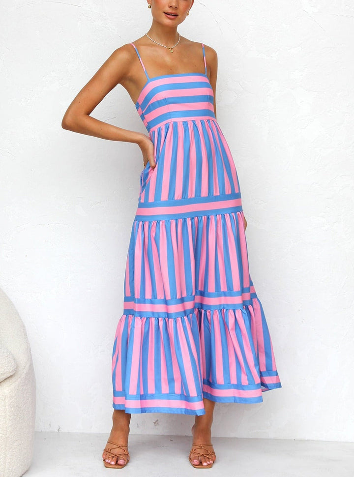Tusha™ | Robe à Bretelles Colorée pour l'Été