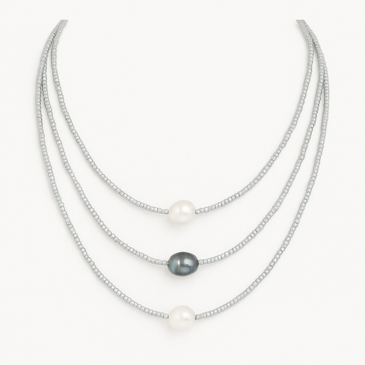 Collier de perles d'eau douce vintage