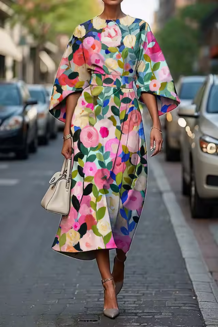 Michelle™ | Robe Fleurie Élégante pour Moments Spéciaux