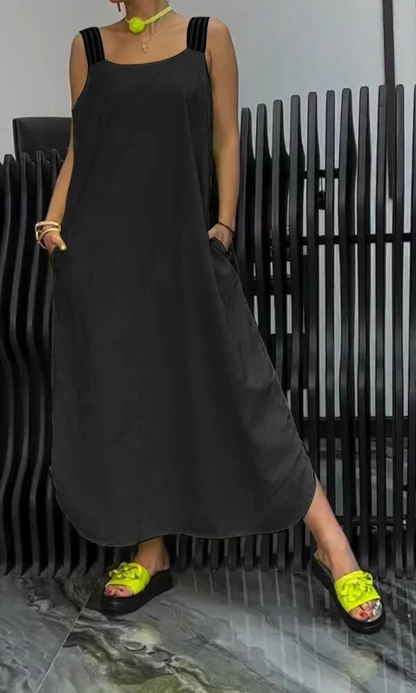 Reva™ | Élégante Robe à Bretelles Rayée d'Été