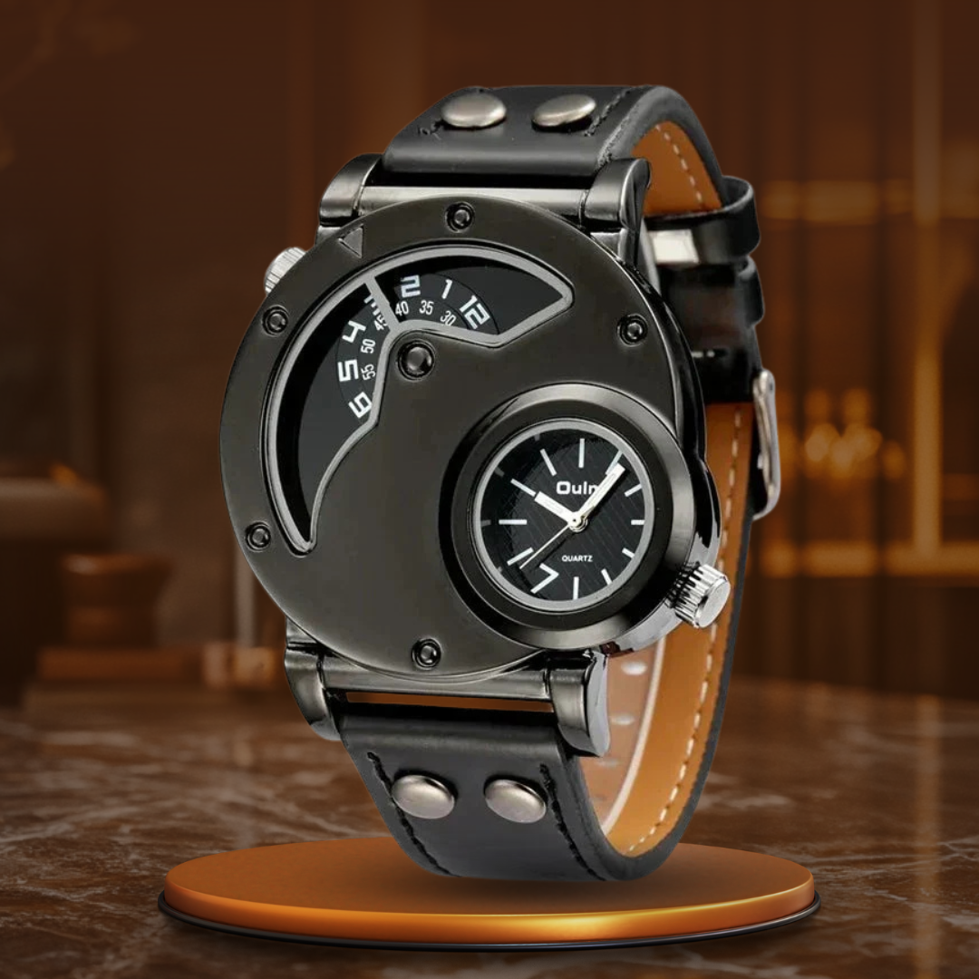 Montre Quartz Dual Time de Luxe™ Olsen & Olsen