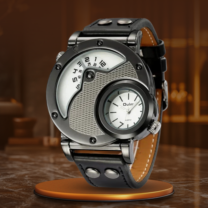 Montre Quartz Dual Time de Luxe™ Olsen & Olsen
