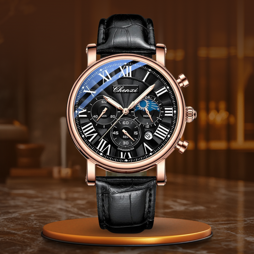 Montre Quartz à Bracelet en Cuir de Luxe™ - Olsen & Olsen