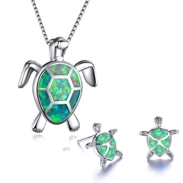 NAIAE - Ensemble en collier et boucles d'oreilles