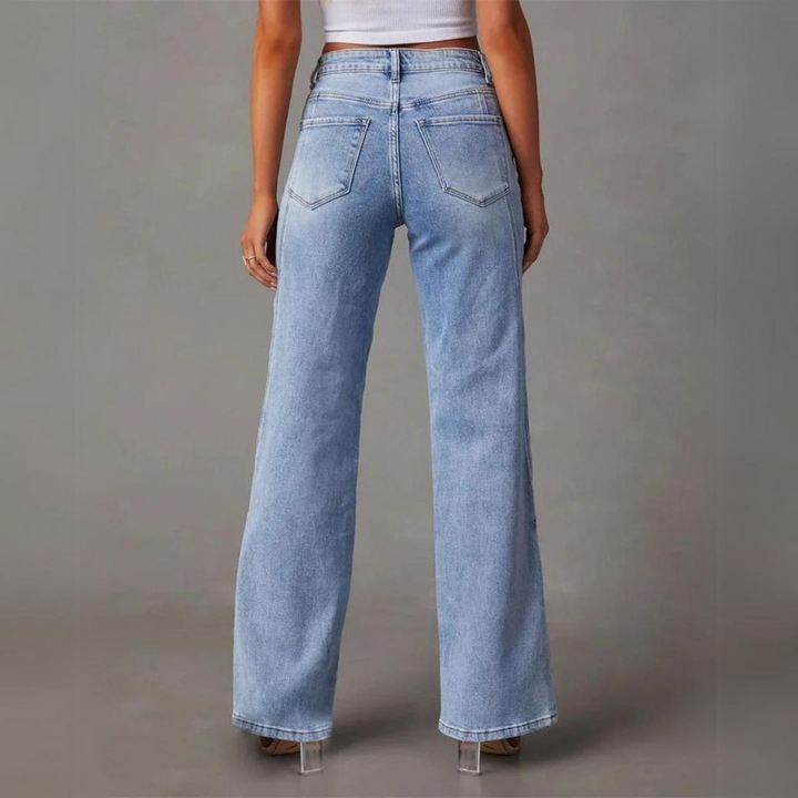 Nyla™ | Jeans Évasés Élégants à Taille Haute