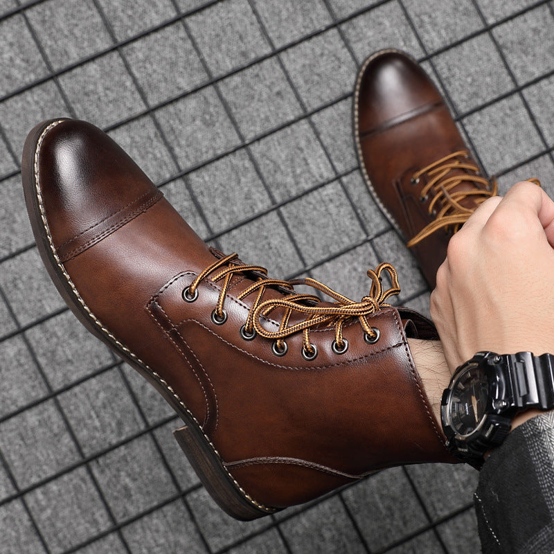 Elyvora™ | Bottes Élégantes en Cuir pour Homme