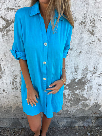 Camille™ | Robe Chemise Élégante à Manches Courtes