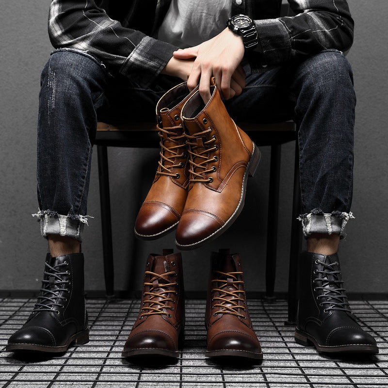 Elyvora™ | Bottes Élégantes en Cuir pour Homme