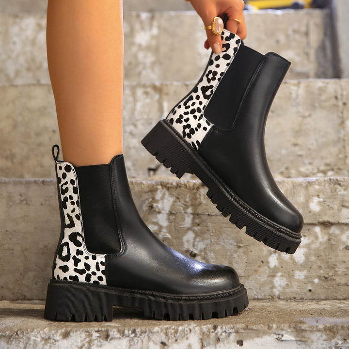 Louisa - Bottes mi-léopard