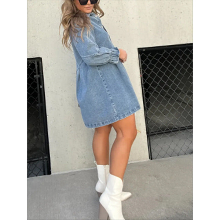 Anaïs™ | Robe Chemise à Manches Lanternes Tendance