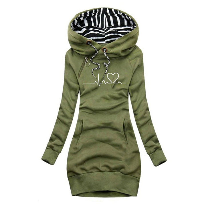 Elviora™ | Robe-Pull Imprimée Heartbeat