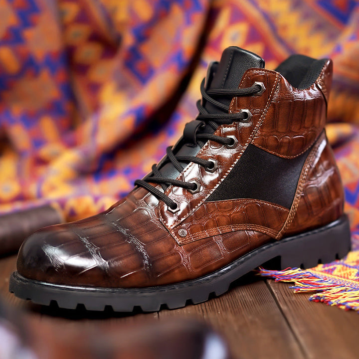Nyvora™ | Bottes Élégantes en Finition Croco