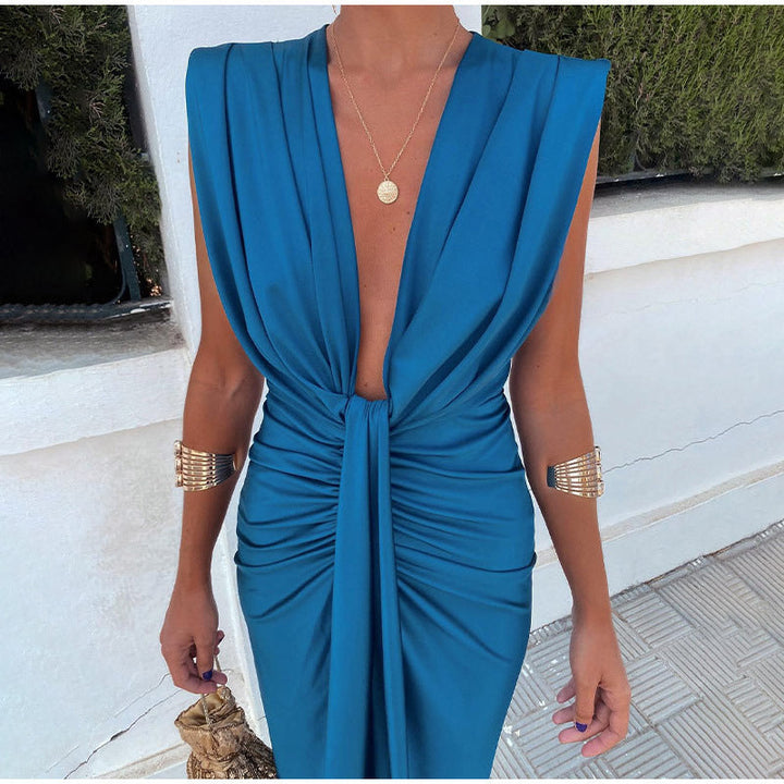 Isabelle - Robe de soirée à décolleté plongeant