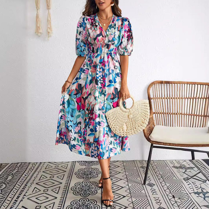 Isabelle™ | Robe Imprimée Chic et Polyvalente