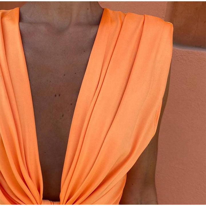 Isabelle - Robe de soirée à décolleté plongeant