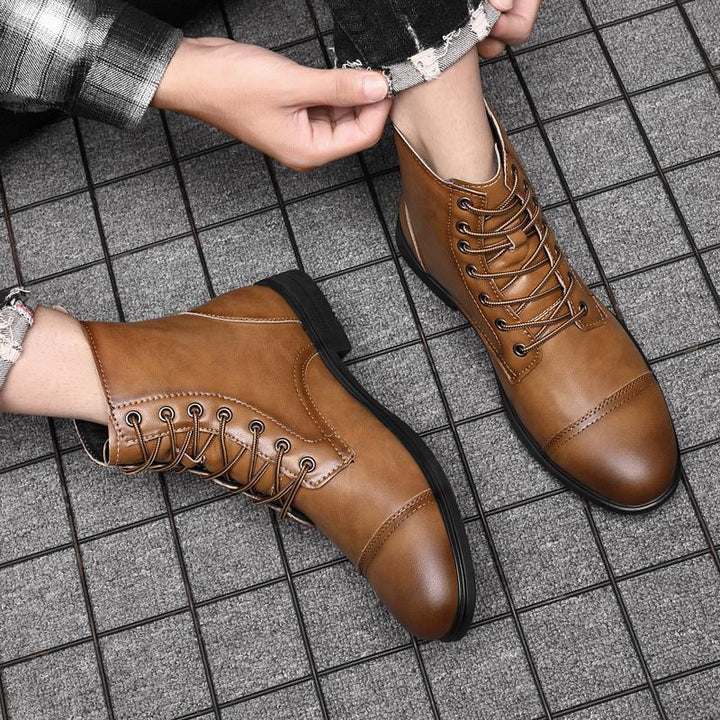 Elyvora™ | Bottes Élégantes en Cuir pour Homme