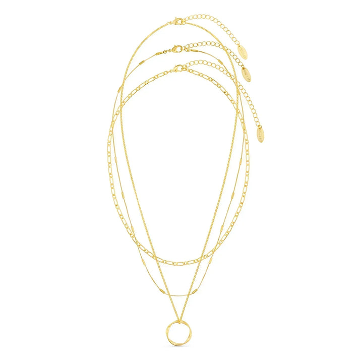 Collier à trois rangs en cercle ouvert