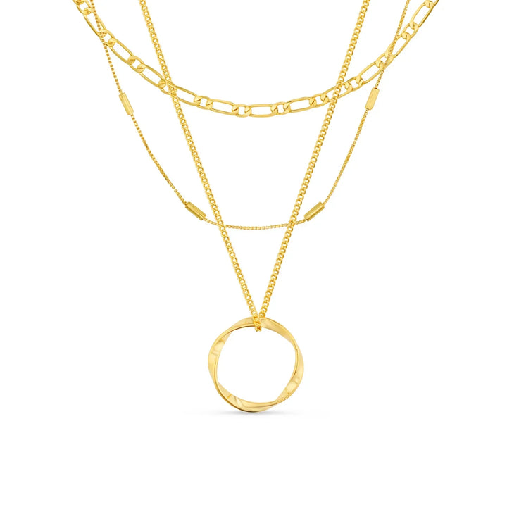 Collier à Trois Rangées Open Circle