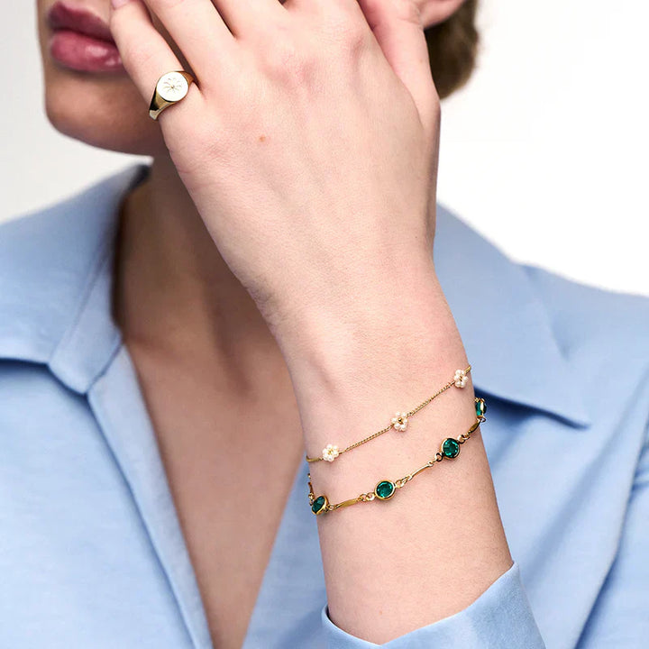 Bracelet Chaîne Émeraude
