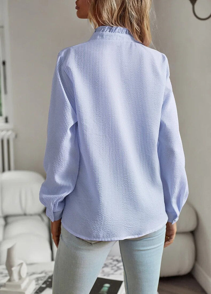 Quorion™ | Élégante Chemise à Manches Longues avec Volants