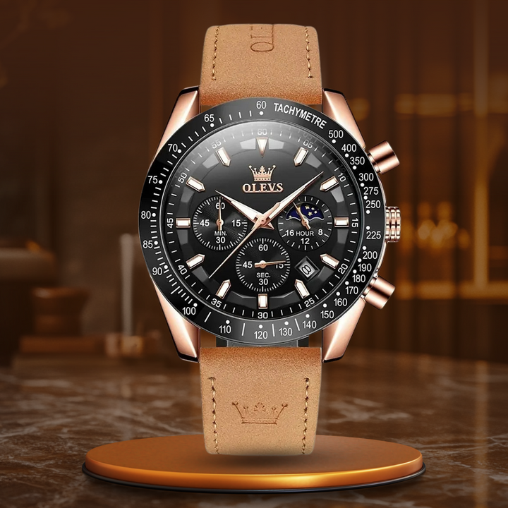 Montre Quartz en Cuir Classique™ - Olsen & Olsen