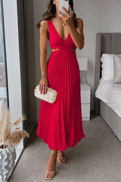 Elsa | Robe Maxidress Plissée Élégante