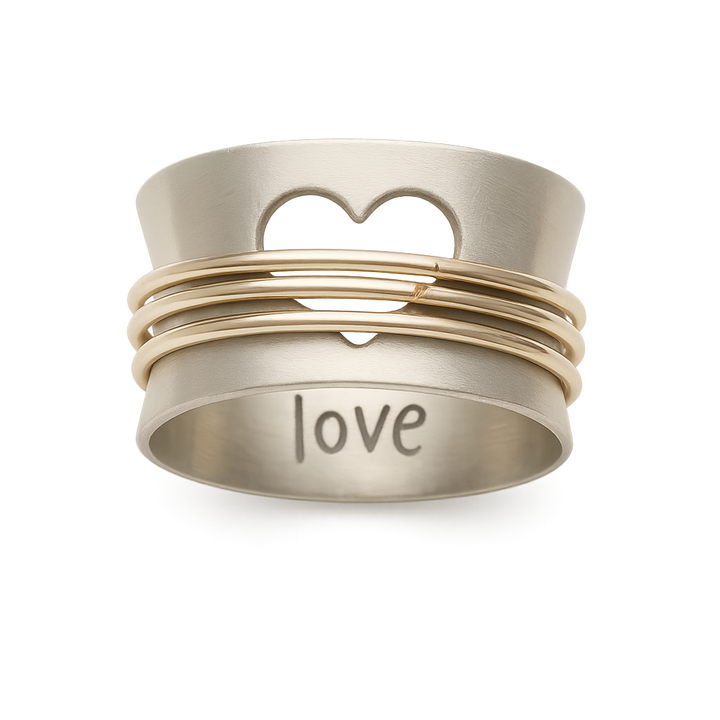 Bague d'amour vintage précieuse