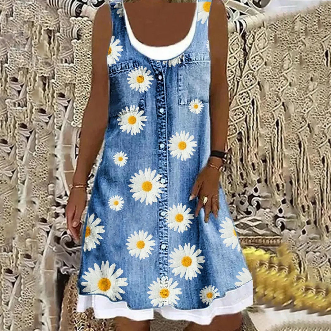 Sofia™ | Robe en Denim Douce et Élégante