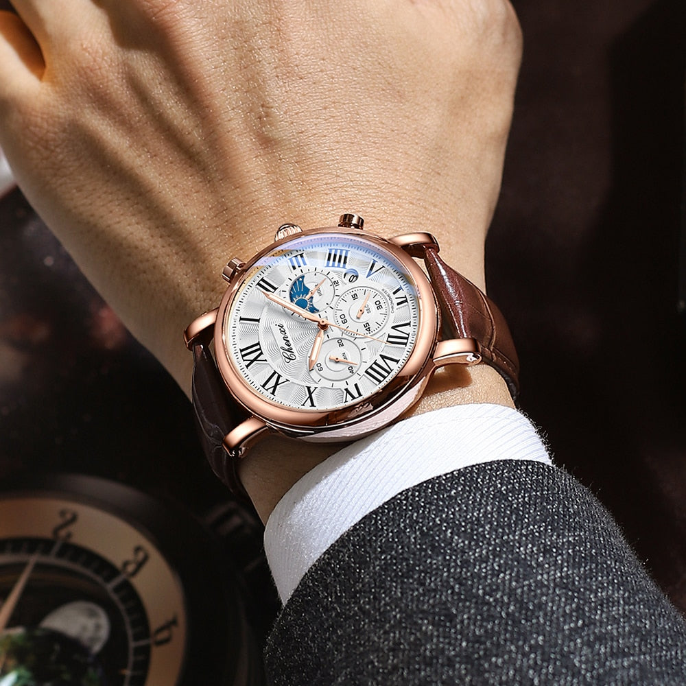 Montre Quartz à Bracelet en Cuir de Luxe™ - Olsen & Olsen