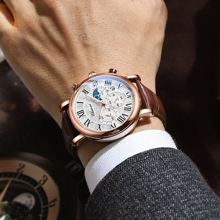 Montre Quartz à Bracelet en Cuir de Luxe™ - Olsen & Olsen