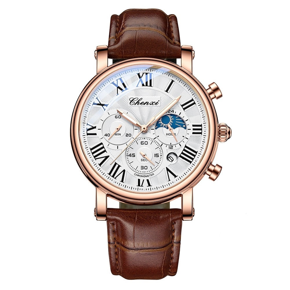 Montre Quartz à Bracelet en Cuir de Luxe™ - Olsen & Olsen