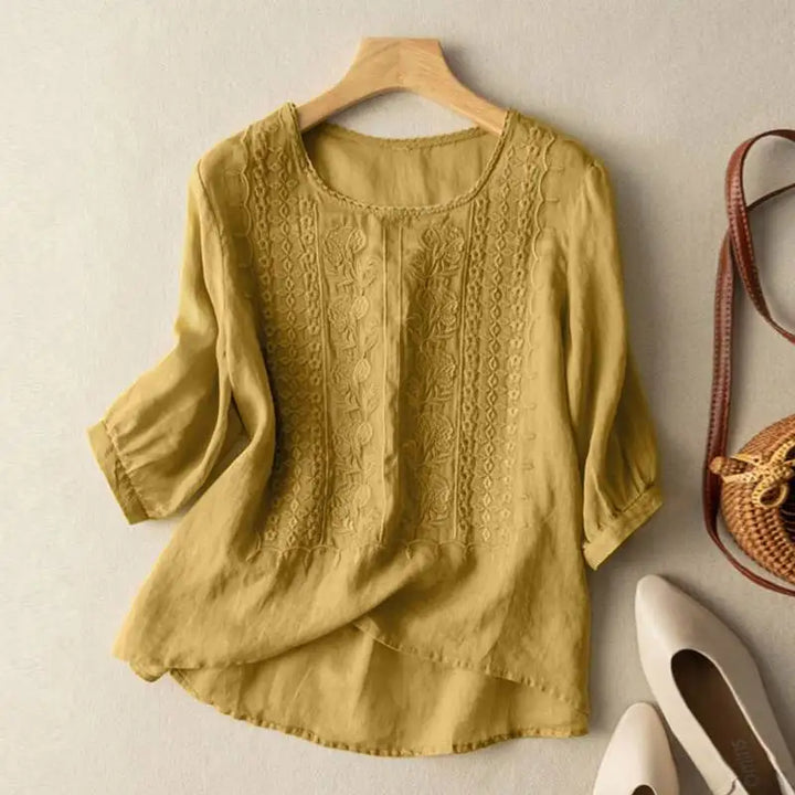 Tyla™ | Blouse Relaxed Brodée Élégante