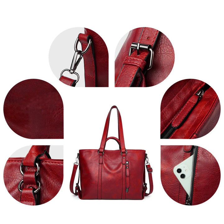Elise™ | Sac à bandoulière en cuir de grande capacité