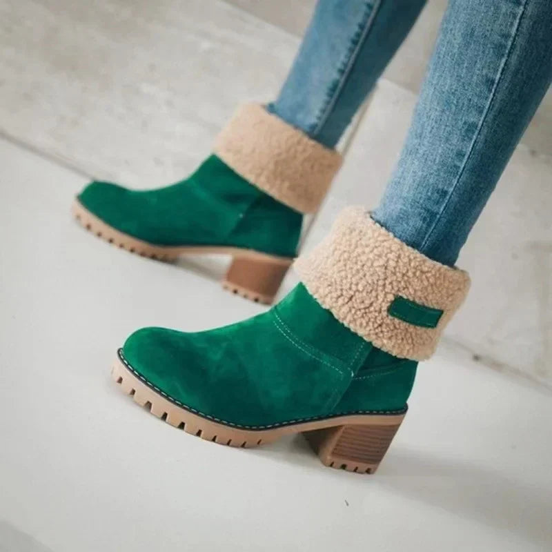 Kalvira™ | Bottes d'hiver chaudes à col rabattable