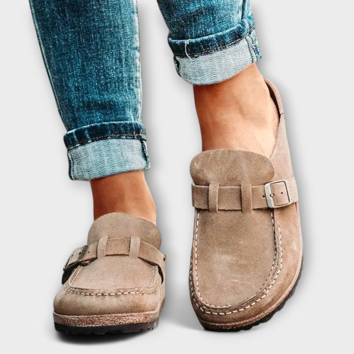 Mocassins orthopédiques pour dames avec boucle décorative