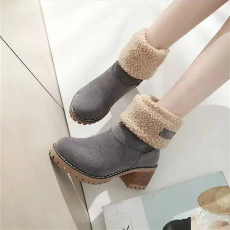 Kalvira™ | Bottes d'hiver chaudes à col rabattable