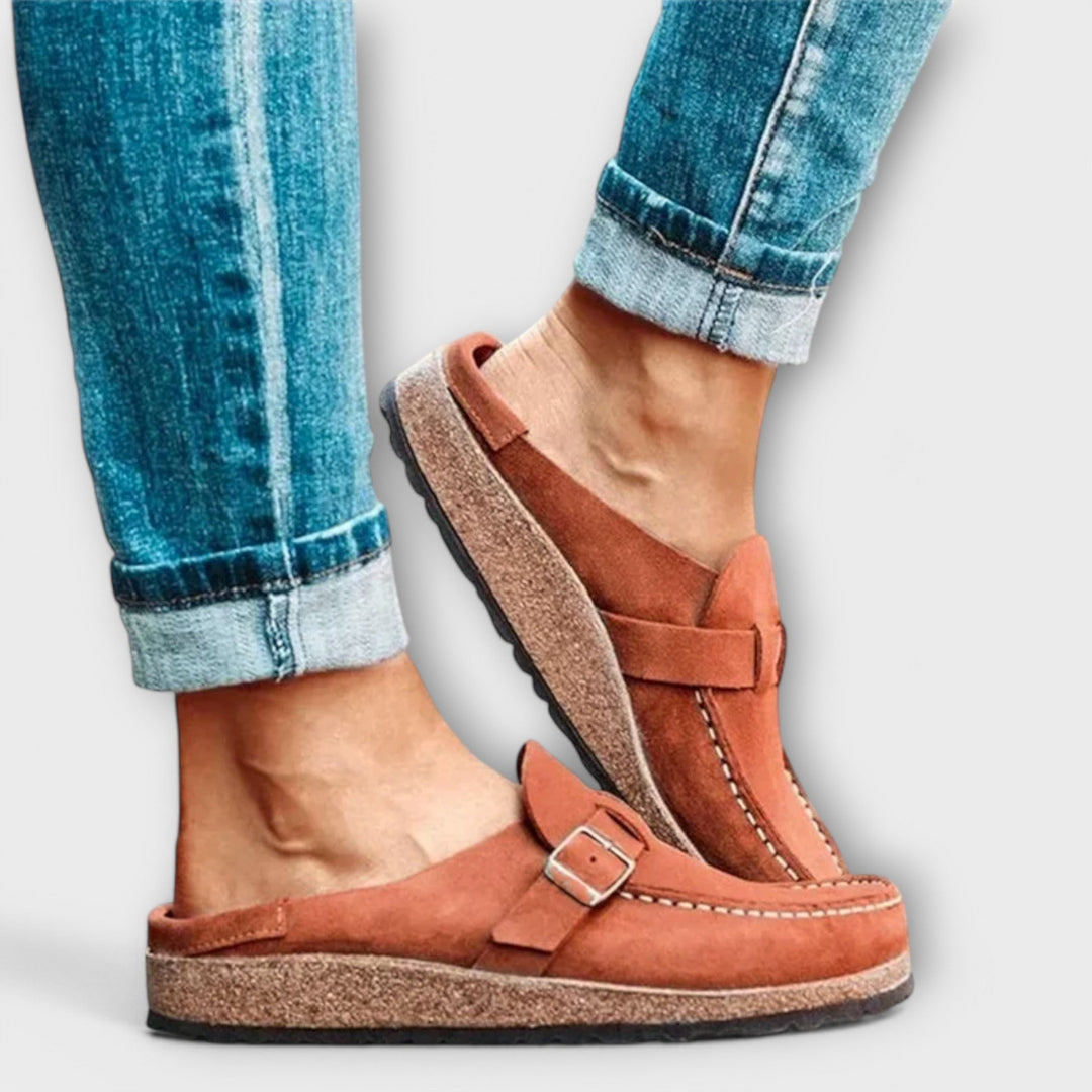 Mocassins orthopédiques pour dames avec boucle décorative