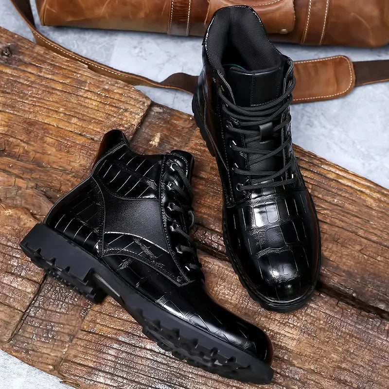 Nyvora™ | Bottes Élégantes en Finition Croco