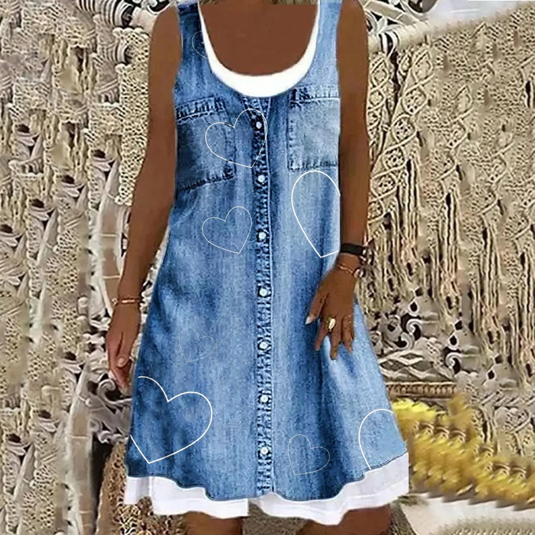 Sofia™ | Robe en Denim Douce et Élégante