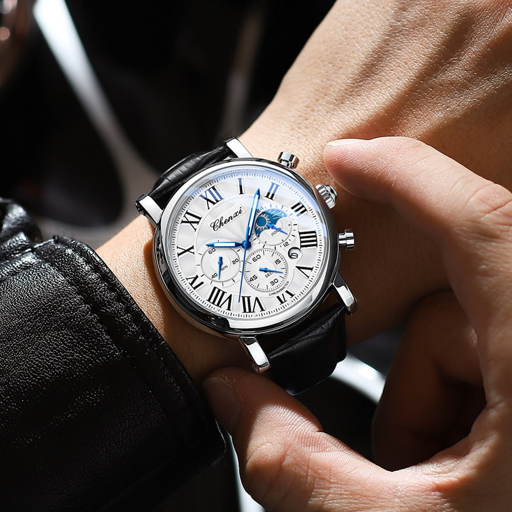 Montre Quartz à Bracelet en Cuir de Luxe™ - Olsen & Olsen