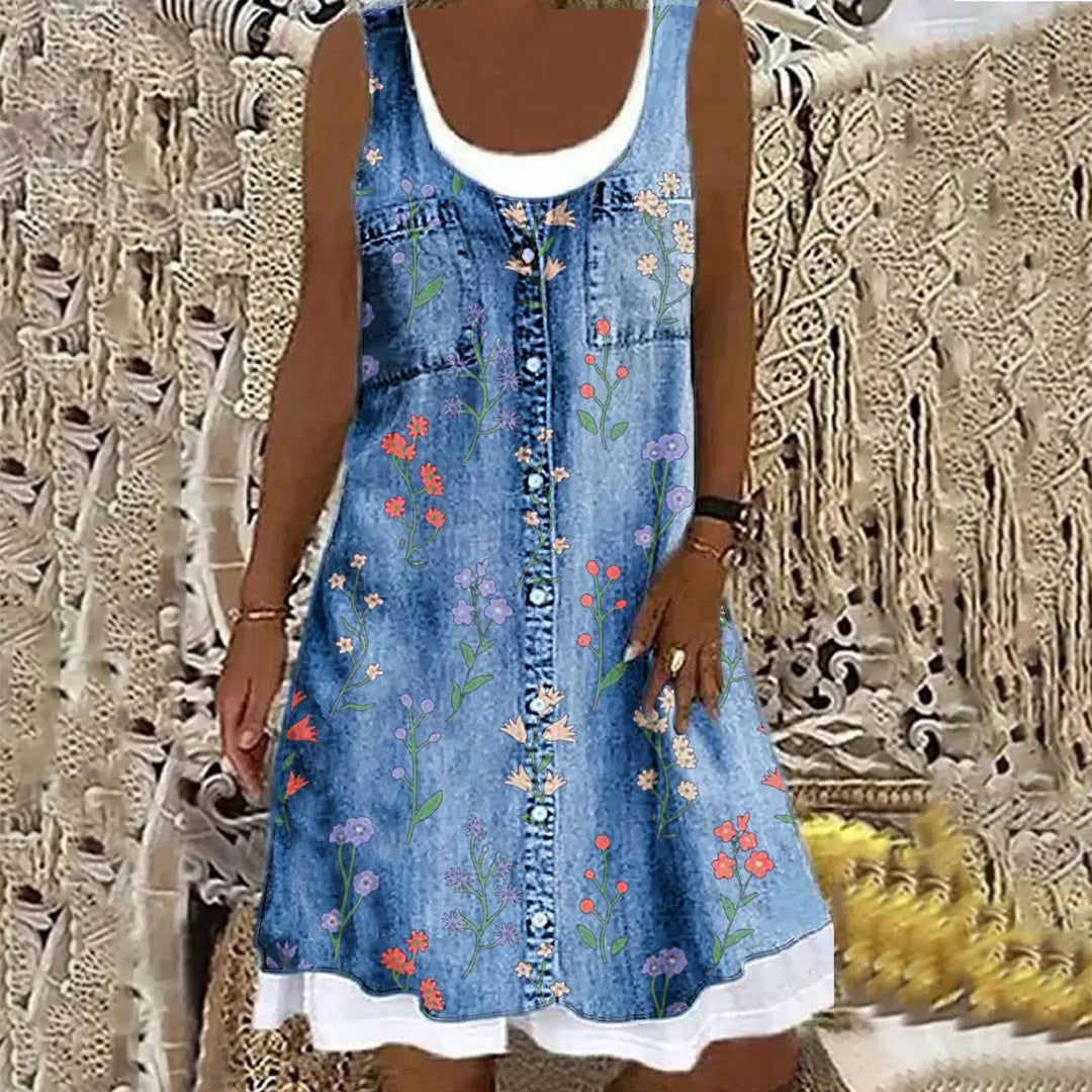 Sofia™ | Robe en Denim Douce et Élégante