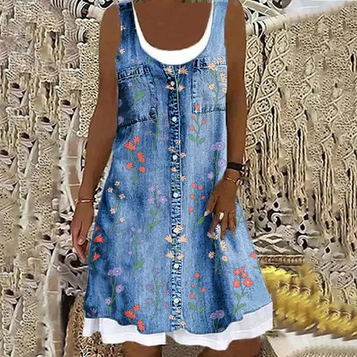 Sofia™ | Robe en Denim Douce et Élégante