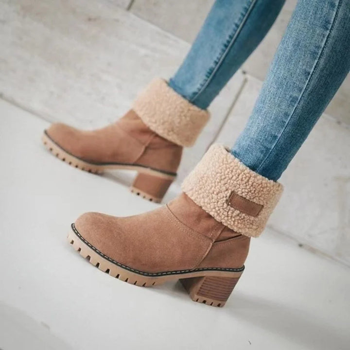 Kalvira™ | Bottes d'hiver chaudes à col rabattable
