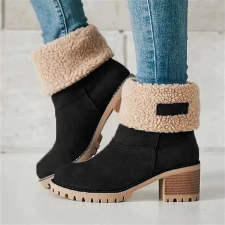 Kalvira™ | Bottes d'hiver chaudes à col rabattable