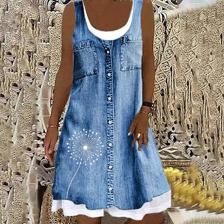 Sofia™ | Robe en Denim Douce et Élégante