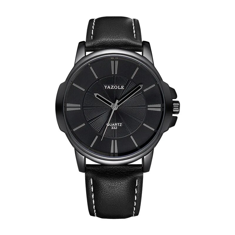 Montre en Cuir en Verre Bleu Luxueux™ - Olsen & Olsen