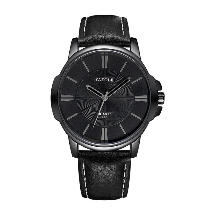 Montre en Cuir en Verre Bleu Luxueux™ - Olsen & Olsen