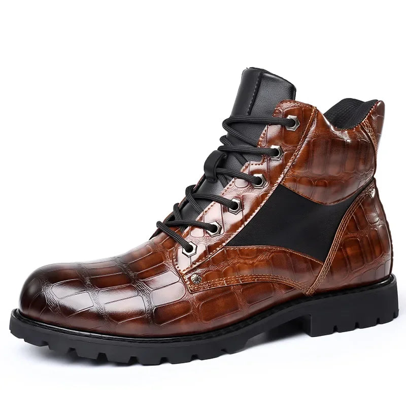 Nyvora™ | Bottes Élégantes en Finition Croco